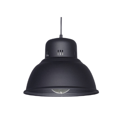 Colgante galponero de aluminio pintado negro con diámetro de 28cm